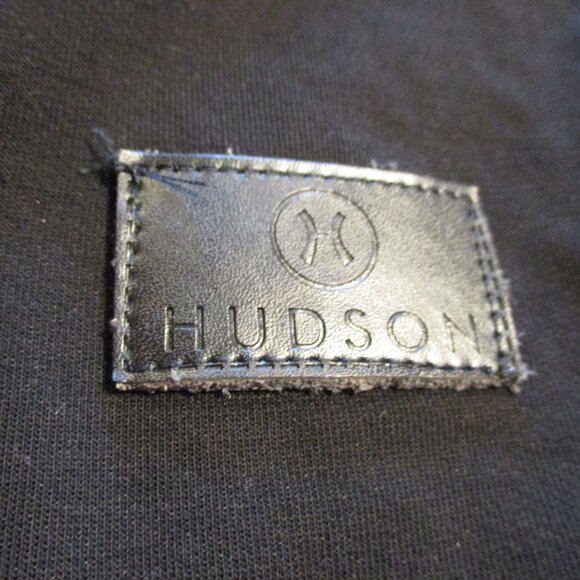 Hudson Jeans Men X Large Black Zipper Back Business Party Short Sleeve Shirt - Picture 7 of 7